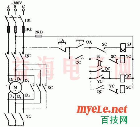 星三角启动原理图